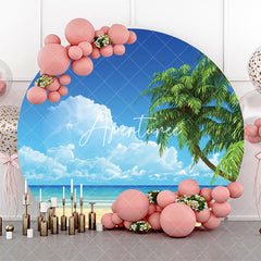 Aperturee - Round Palm Trees Sky Hawaii Beach Summer Backdrop