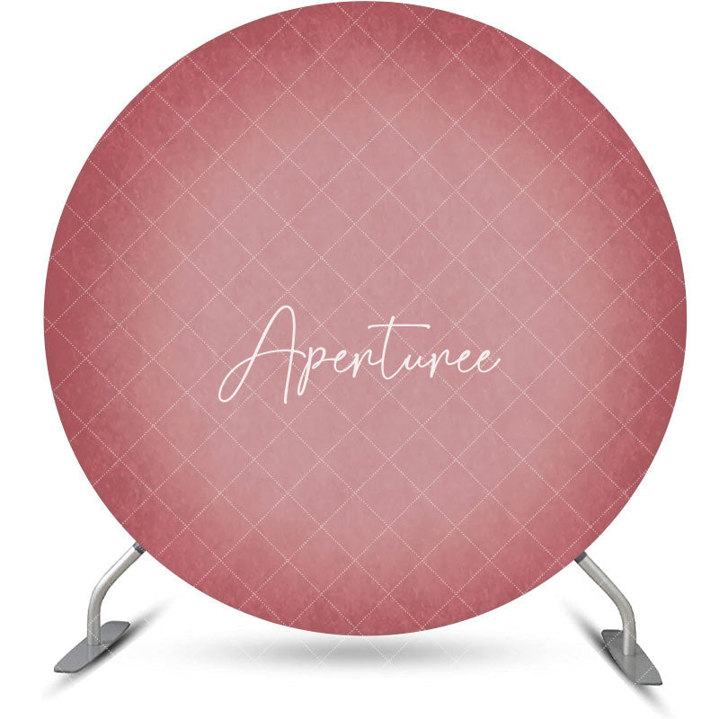 Aperturee - Round Red Pink Gradient Texture Birthday Backdrop