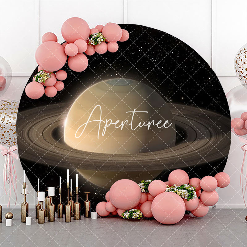 Aperturee - Round Saturn Ring Solar System Birthday Backdrop