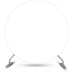 Aperturee - Round Simple White Solid Color Birthday Backdrop