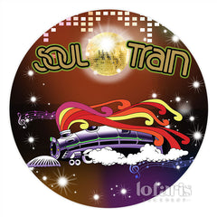 Aperturee Round Soul Train Theme Happy Birthday Backdrop For Party