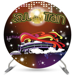 Aperturee Round Soul Train Theme Happy Birthday Backdrop For Party