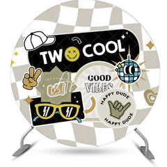 Aperturee - Round Two Cool Sunglasses Plaid Birthday Backdrop