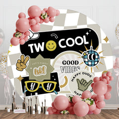 Aperturee - Round Two Cool Sunglasses Plaid Birthday Backdrop