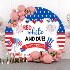 Aperturee - Round Usa Flag Red White And Due Baby Crosby Backdrop