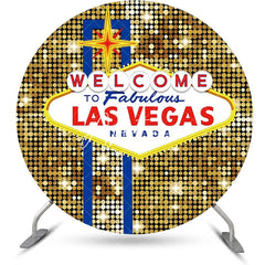 Aperturee - Round Welcome To Fabulous Las Vegas Casino Backdrop