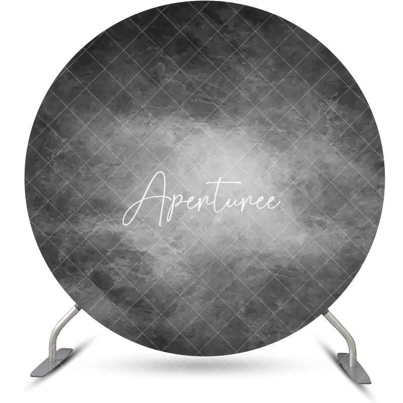 Aperturee - Round White Gray Marble Texture Abstract Backdrop