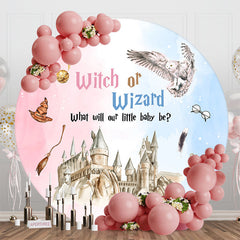 Aperturee - Round Witch Or Wizard Castle Baby Shower Backdrop