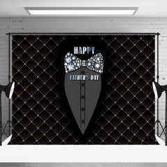 Aperturee - Royal Black Tie Diamonds Happy Fathers Day Backdrop