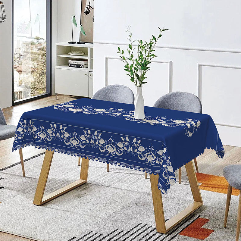 Aperturee - Royal Blue Patterns Classic Rectangle Tablecloth