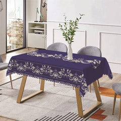 Aperturee - Royal Blue Patterns Classic Rectangle Tablecloth