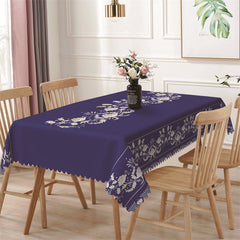 Aperturee - Royal Blue Patterns Classic Rectangle Tablecloth