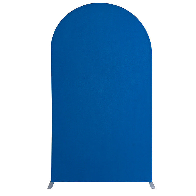 Aperturee Royal Blue Spandex Fit Round Top Backdrop Wedding Arch Cover