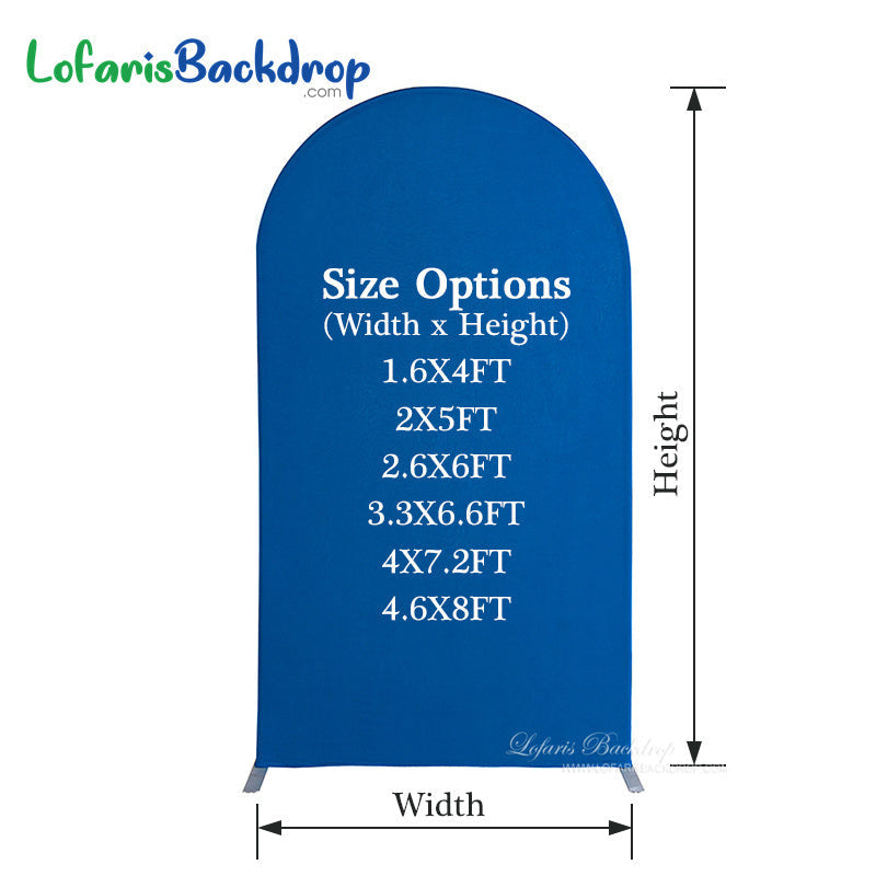 Aperturee Royal Blue Spandex Fit Round Top Backdrop Wedding Arch Cover