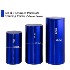 Aperturee Royal Blue Stretchy Spandex Fitted Cylinder Cover