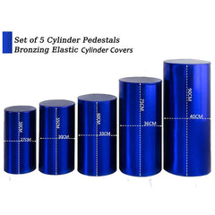 Aperturee Royal Blue Stretchy Spandex Fitted Cylinder Cover