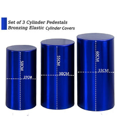 Aperturee Royal Blue Stretchy Spandex Fitted Cylinder Cover