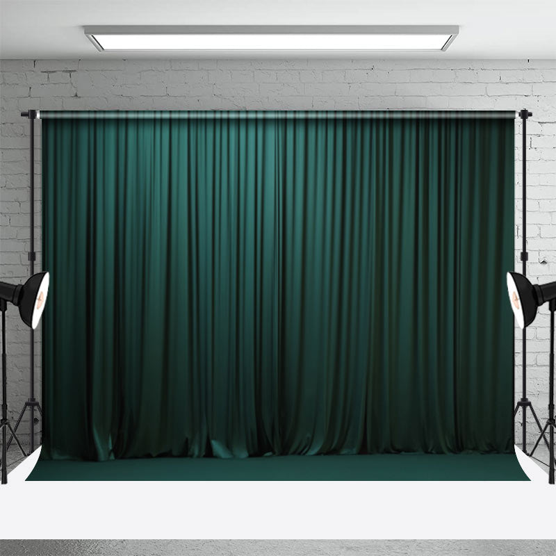 Aperturee - Royal Green Theater Curtain Stage Photo Backdrop