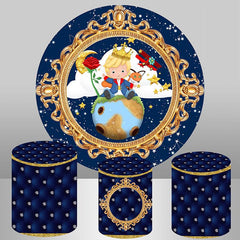 Aperturee Royal Little Prince Round Backdrop For Baby Shower