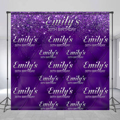 Aperturee - Royal Purple Glitter Custom 30th Birthday Backdrop