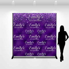 Aperturee - Royal Purple Glitter Custom 30th Birthday Backdrop