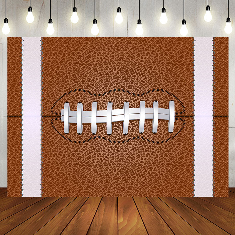 Aperturee - Rugby Football Brown Sports Boy Birthday Backdrop