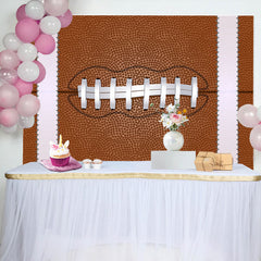 Aperturee - Rugby Football Brown Sports Boy Birthday Backdrop