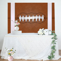 Aperturee - Rugby Football Brown Sports Boy Birthday Backdrop