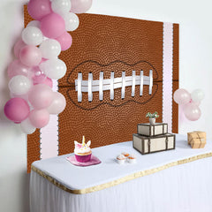 Aperturee - Rugby Football Brown Sports Boy Birthday Backdrop