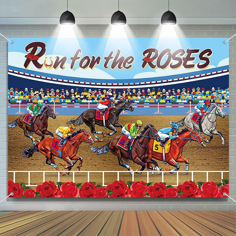 Aperturee - Run For Rose Horse Race Course Kentucky Derby Backdrop