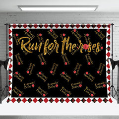 Aperturee - Run For The Roses Step And Repeat Black Backdrop