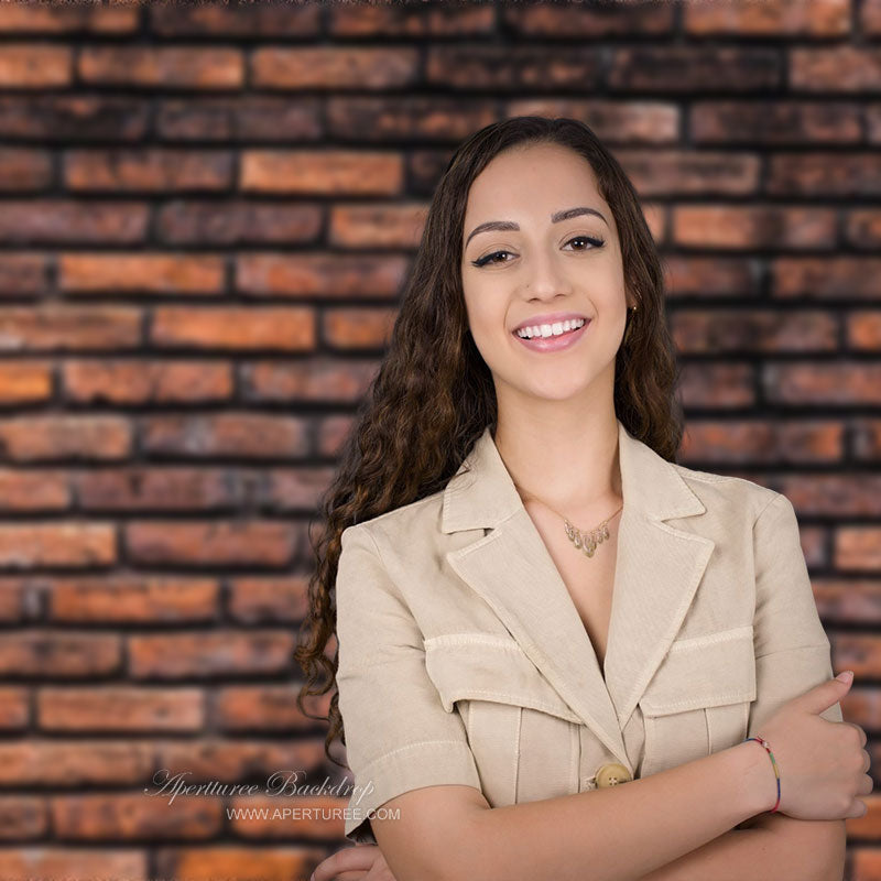 Aperturee - Rural Red Brick Backdrop For Portrait Photography