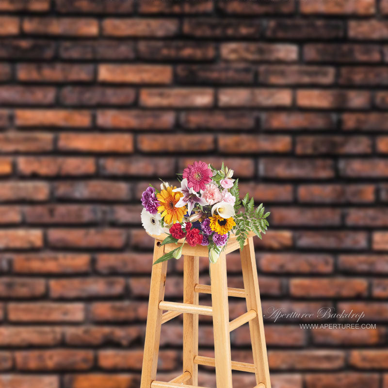 Aperturee - Rural Red Brick Backdrop For Portrait Photography