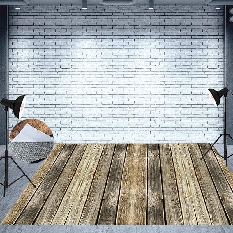 Aperturee - Rustic Distressed Style Photo Wood Floor Backdrop