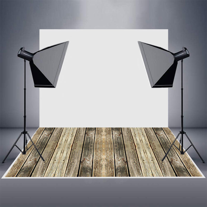 Aperturee - Rustic Vertical Distressed Wood Rubber Floor Mat