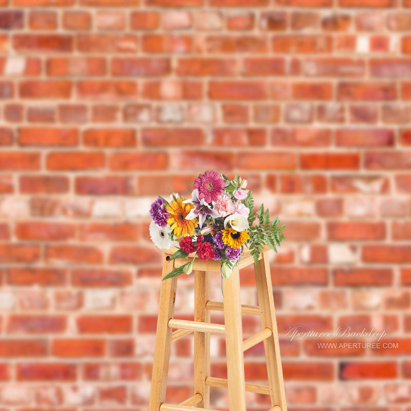 Aperturee - Rustic Red Brick Textured Photoshoot Background