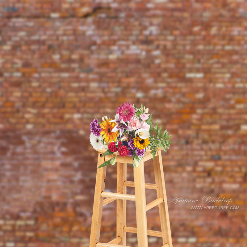 Aperturee - Rustic Red Brick Wall Photoshoot Studio Backdrop