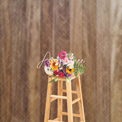 Aperturee - Rustic Rough Brown Plank Backdrop For Photography