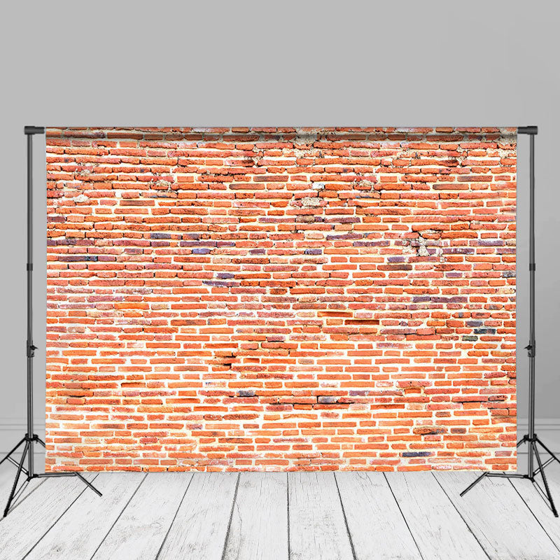 Aperturee - Rustic Soft Red Brick Wall Photo Backdrop For Studio