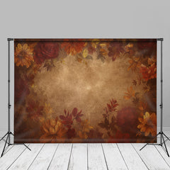 Aperturee - Rusty Red Floral Fine Art Photo Backdrop For Photo