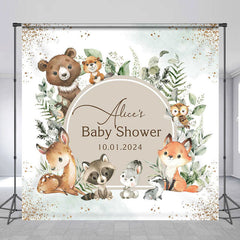 Aperturee - Safari Cute Animals Boho Custom Baby Shower Backdrop