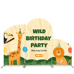 Aperturee Safari Forest Balloon Birthday Arch Backdrop Kit