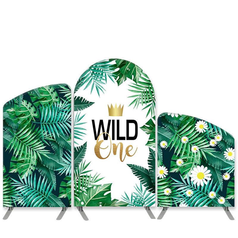 Aperturee Safari Forest Theme Wild One Birthday Arch Backdrop Kit