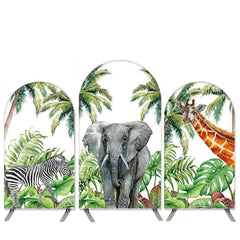 Aperturee Safari Theme Animals Arch Backdrop Kit for Birthday