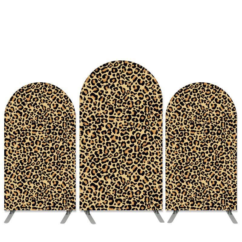 Aperturee Safari Theme Leopard Pattern Birthday Arch Backdrop Kit