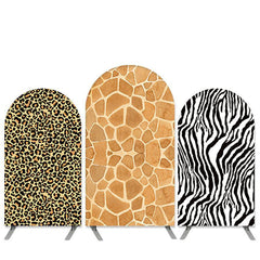 Aperturee Safari Wild Theme Animals Texture Parttern Arch Backdrop Kit