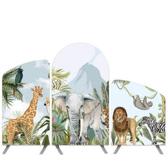 Aperturee Safaris Animals Theme Arch Backdrop Kit For Birthday