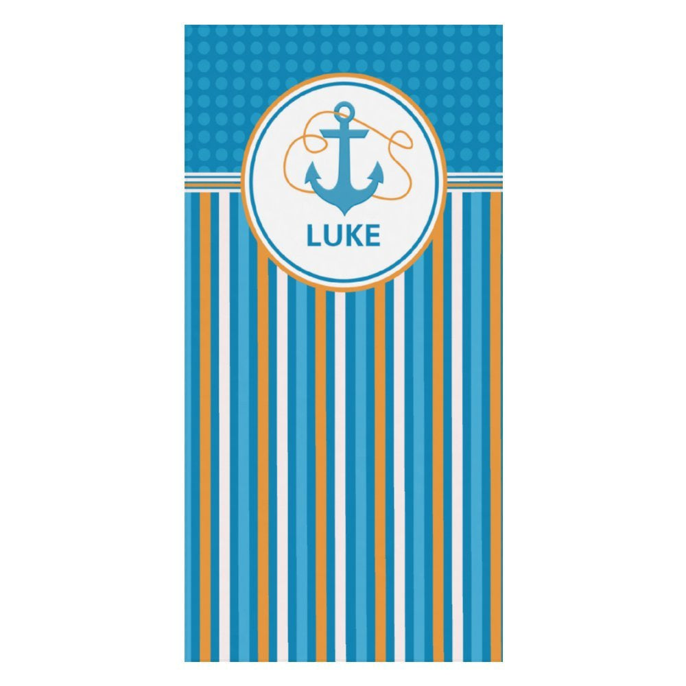 Aperturee - Sailing Ocean Theme Custom Stripe Beach Towel Gift