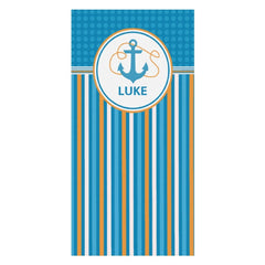 Aperturee - Sailing Ocean Theme Custom Stripe Beach Towel Gift