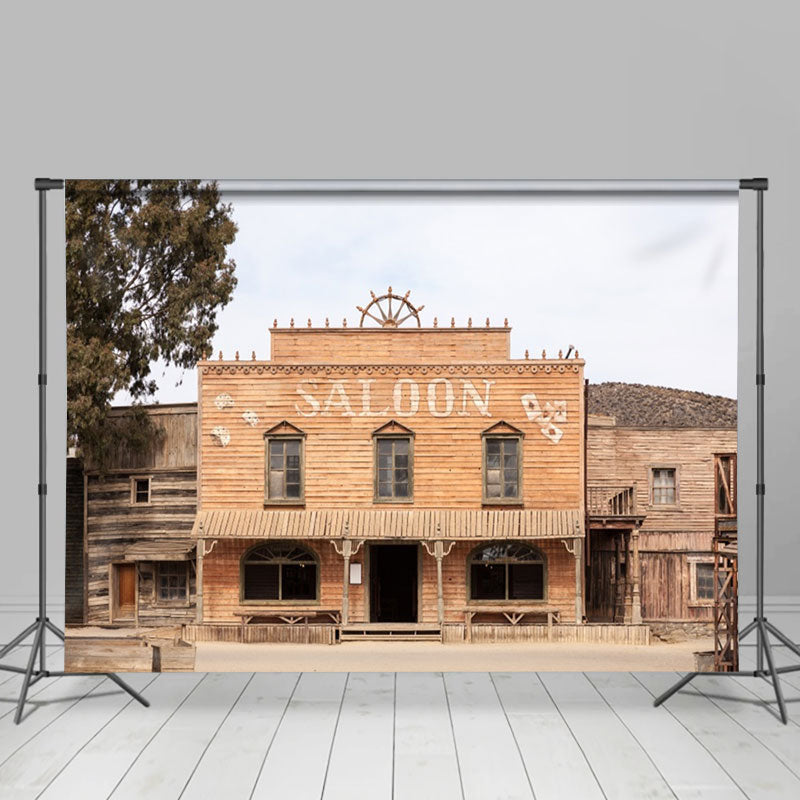 Aperturee - Saloon Vintage House Photo Architecture Backdrop